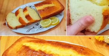 Lemon cake with fresh cream recipe