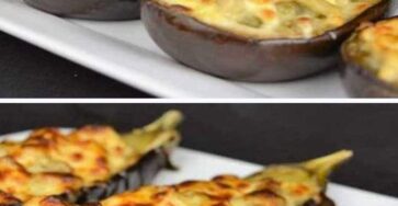 Recipe: eggplant stuffed with chicken and finger-licking cheese