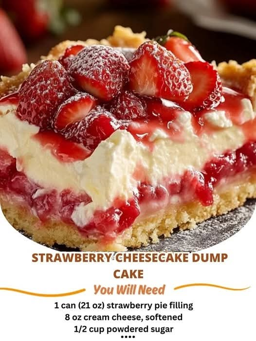 Strawberry Cheesecake Dump Cake