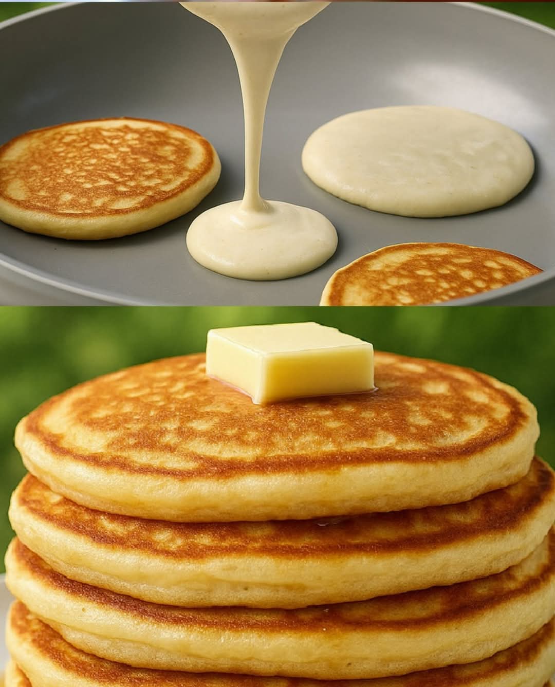 Fluffy Buttermilk Pancakes – Light, Tender & Perfectly Golden Every Time 🥞🥛