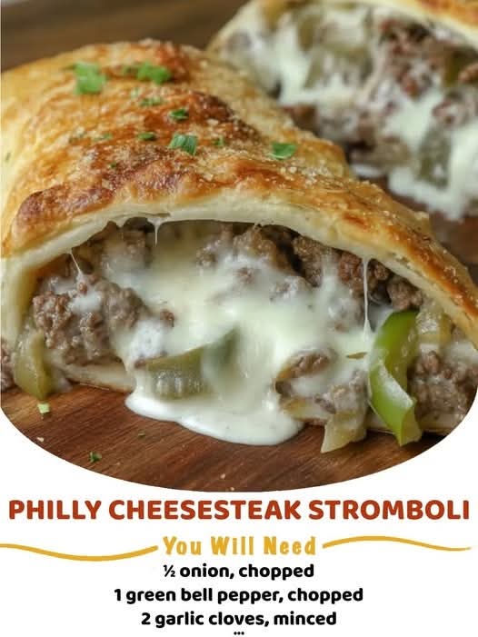 Philly Cheesesteak Stromboli Roll-Up