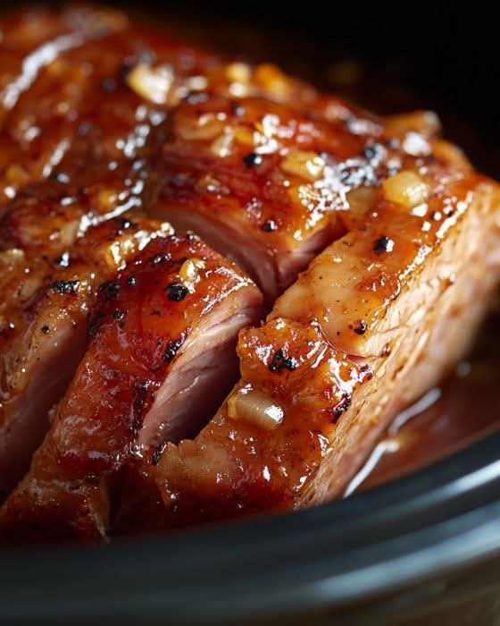Slow Cooker Honey Mustard Ham