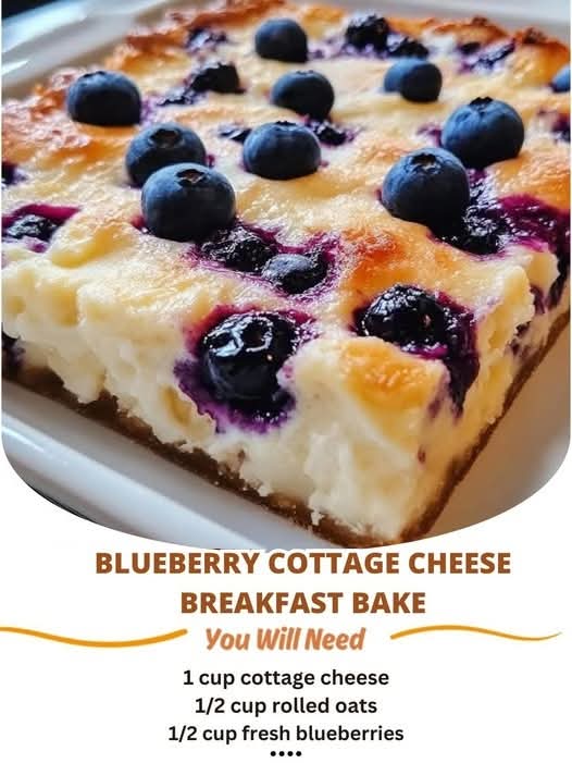 Blueberry Cottage Cheese Breakfast Bake