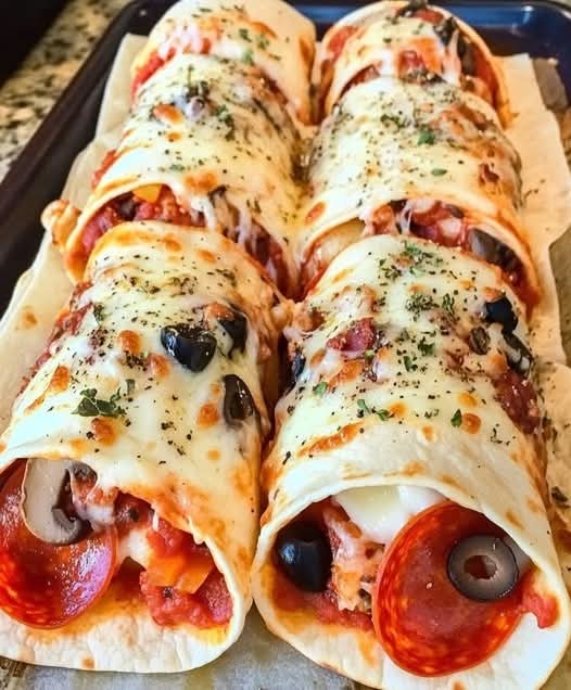 Baked Pizza Wraps
