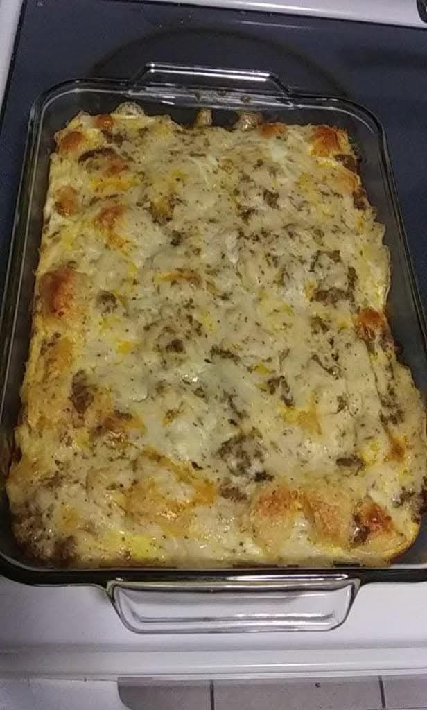 Creamed Chicken and Biscuits  Casserole
