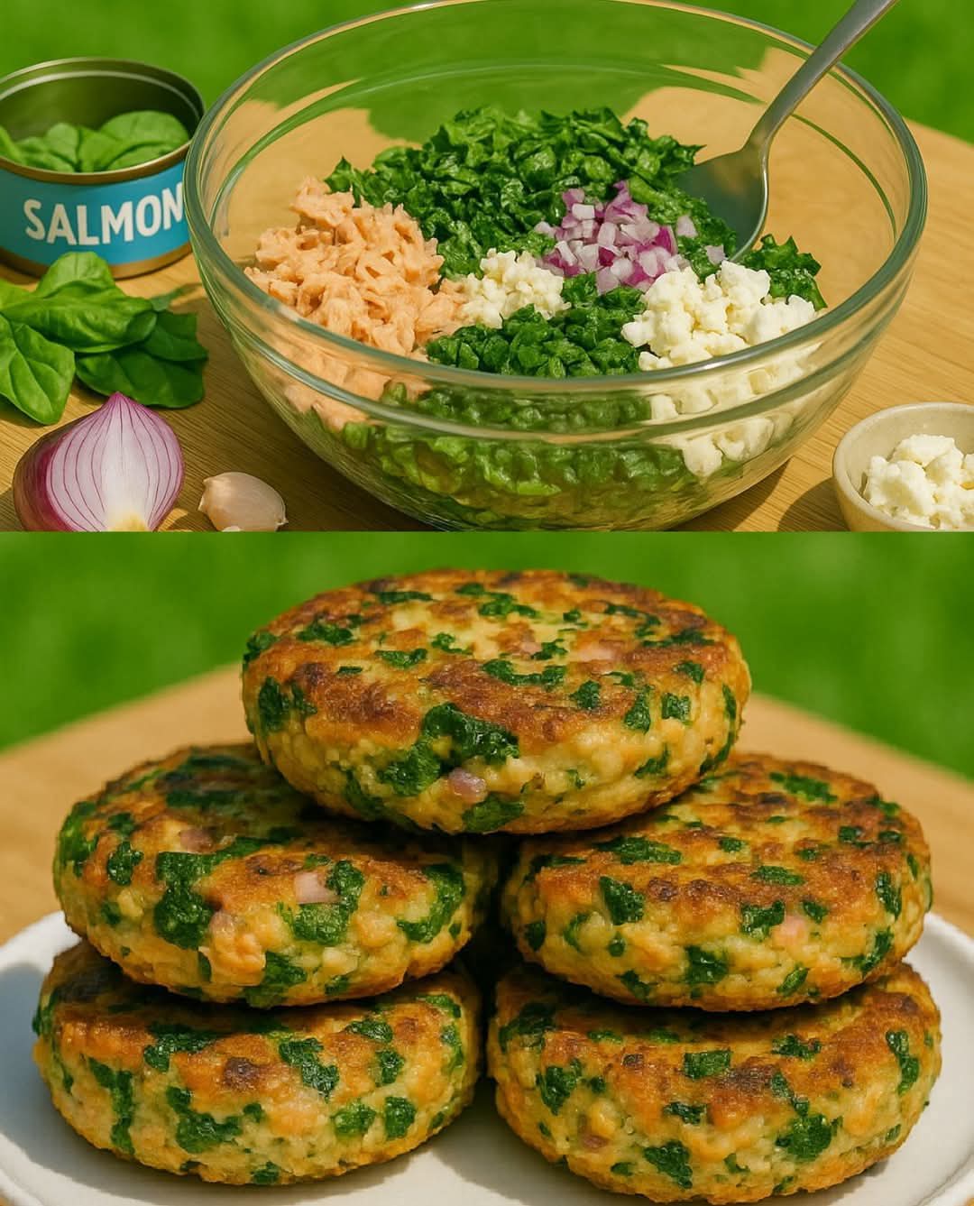 Mediterranean Salmon Patties Recipe With Feta