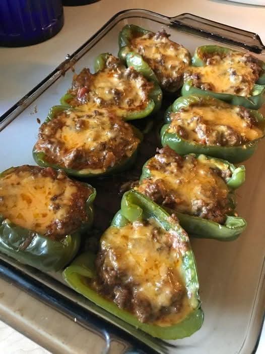 Chicken Parmesan Stuffed Peppers