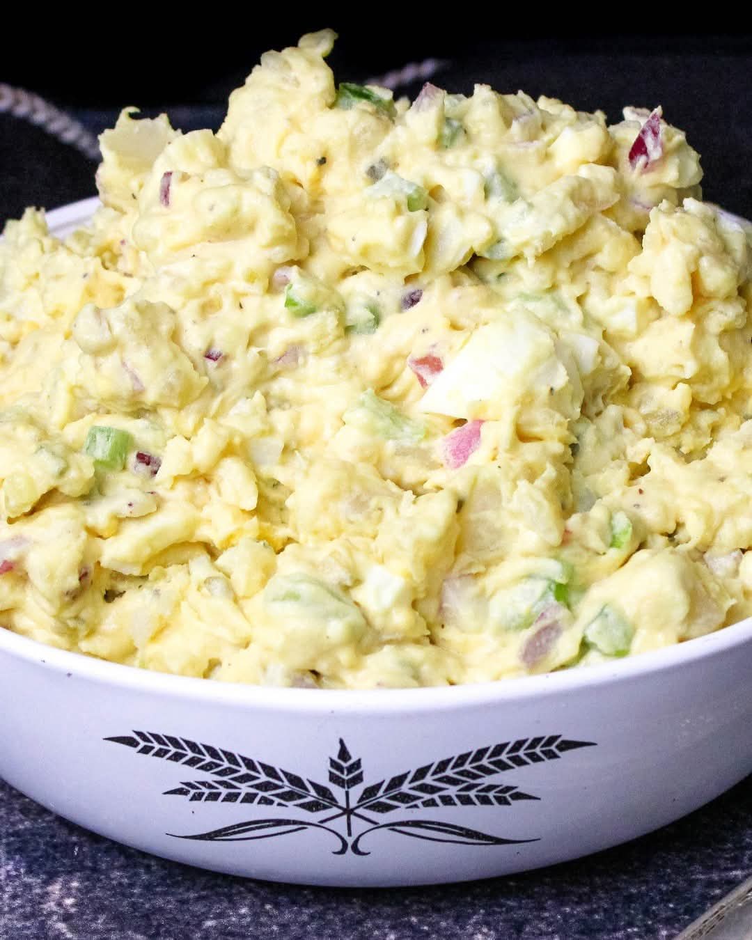 For the dressing, in a separate bowl mix the brown sugar, sweet pickle relish, mayonnaise, and mustard
