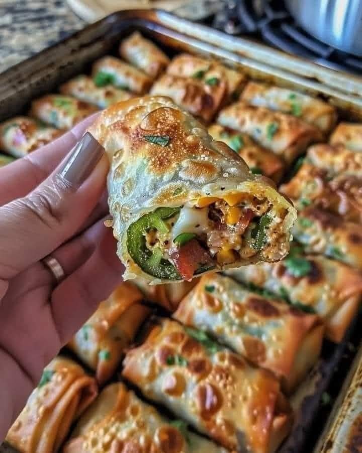 Air Fryer Cheeseburger Egg Rolls