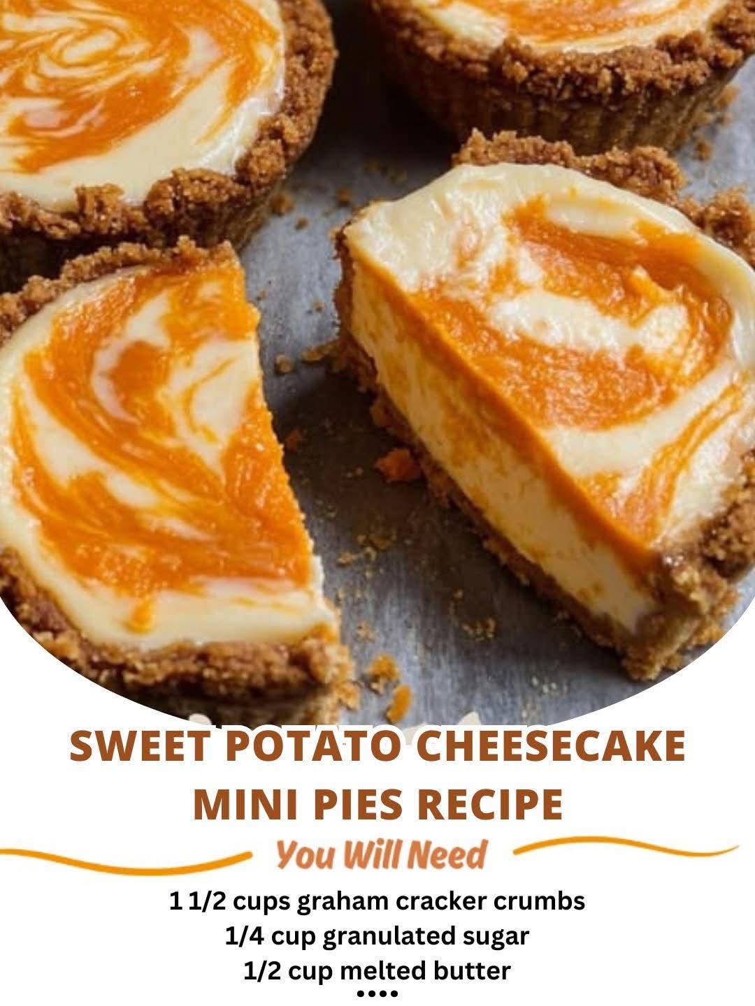Sweet Potato Cheesecake Mini Pies