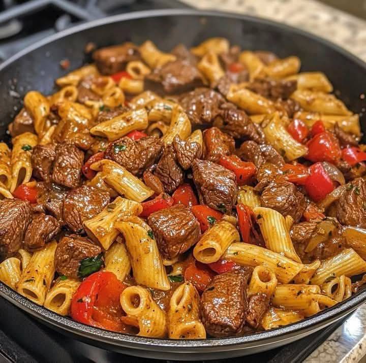 one-pot zesty steak pasta