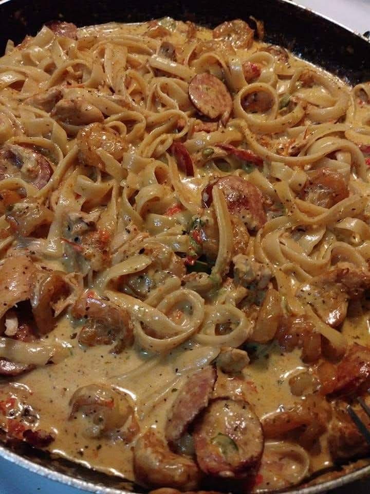 Cajun Shrimp Pasta with  Sausage