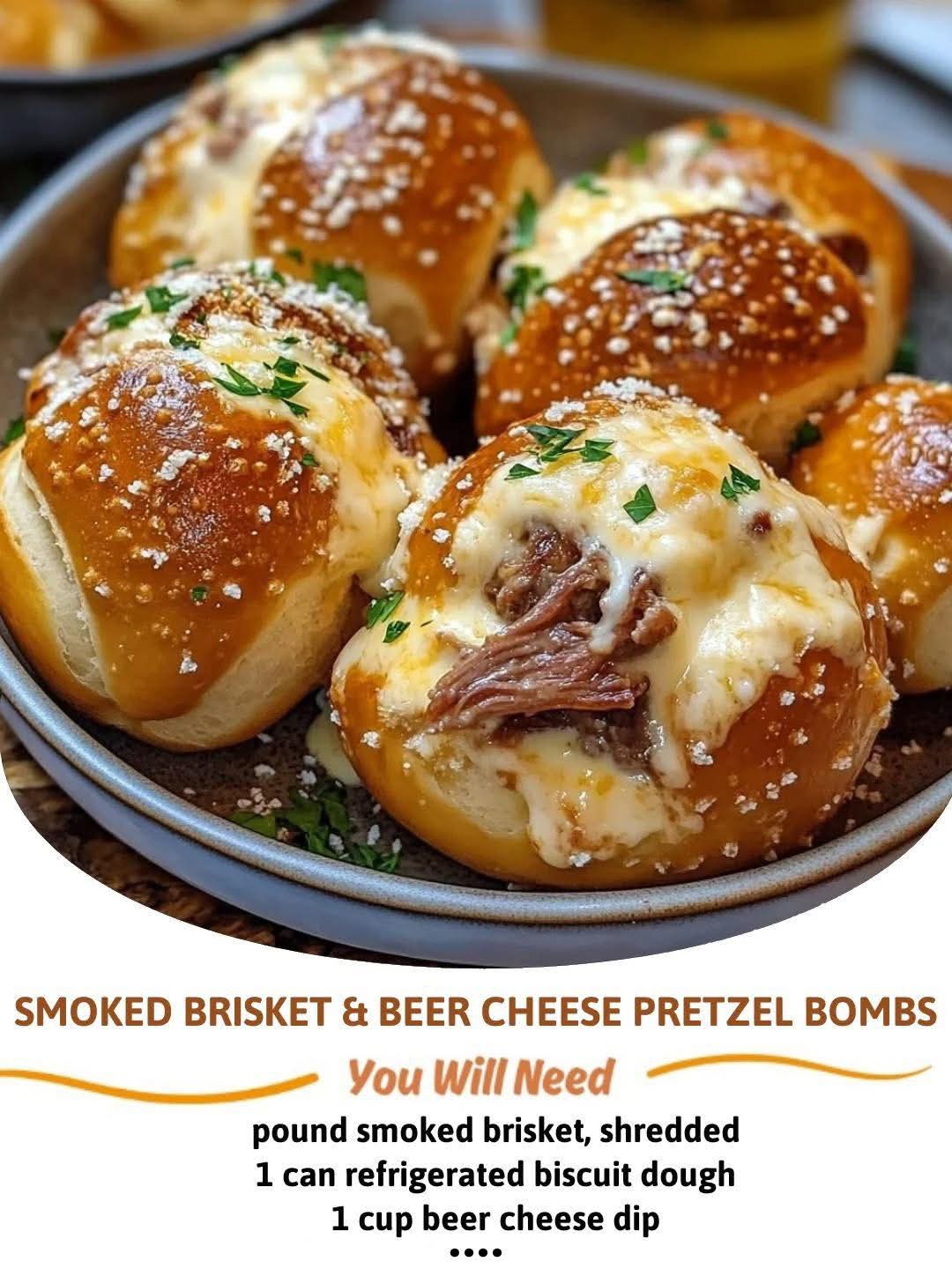 Smoked Brisket Beer Cheese Bombs