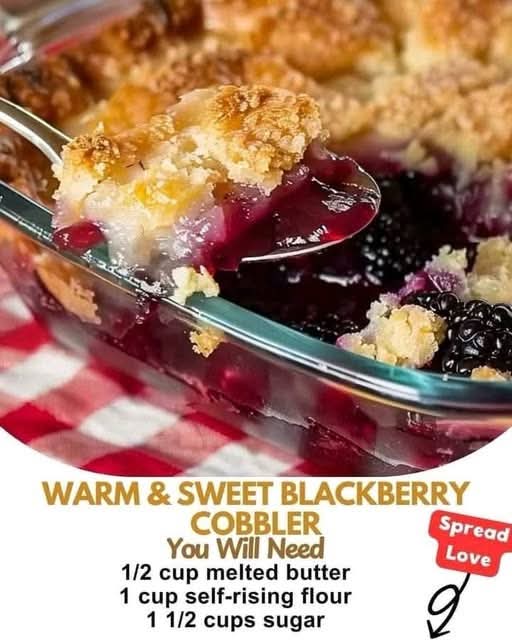 Warm & Sweet Blackberry Cobbler